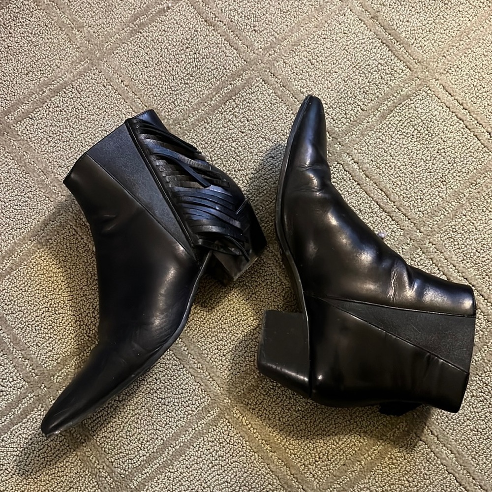 Saint Laurent Wyatt Side Fringe Ankle Boots